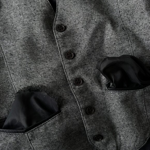 DIESEL WOOL BLEND VEST IN GREY - Picture 5 of 5